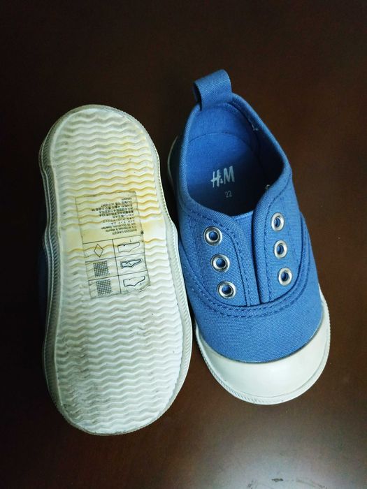 Кеды голубые хлопок H&M 22 р. унисекс