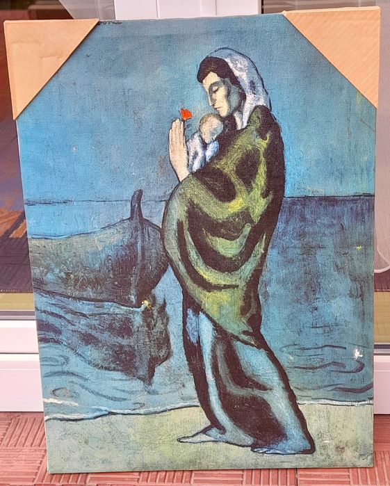 Obraz reprodukcja Pablo Picasso – Matka i dziecko wydruk na płótnie
