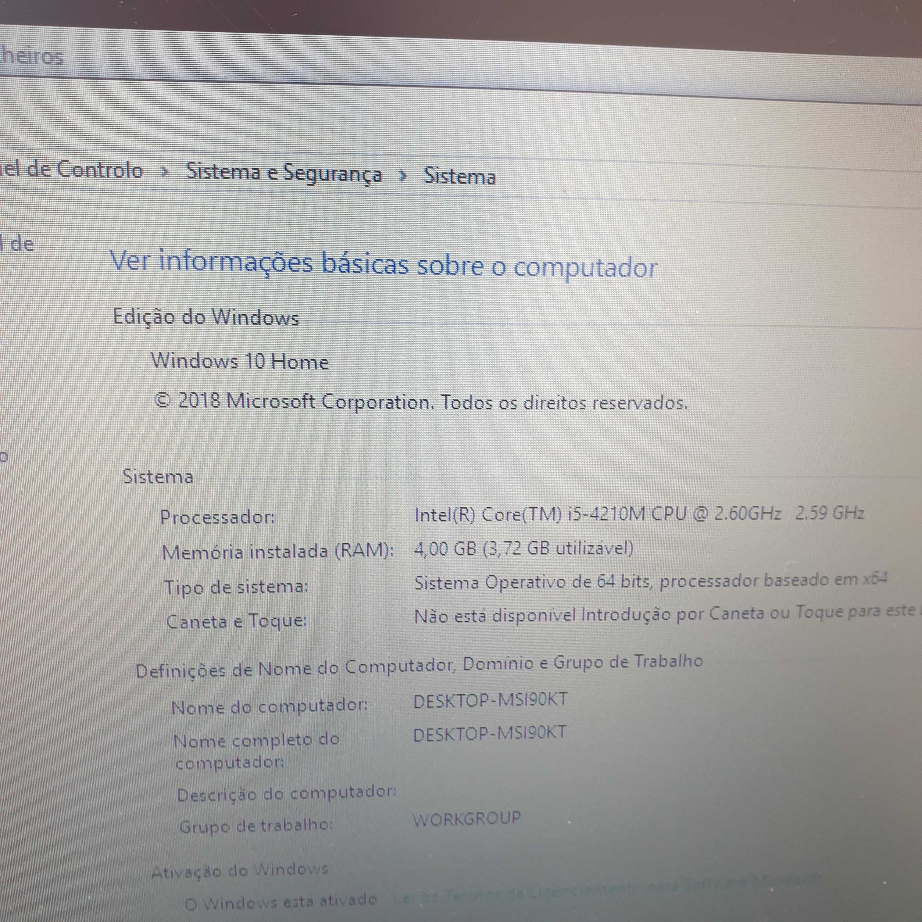 lenovo E440 processador i5-4210, sem anomalia bom estado geral