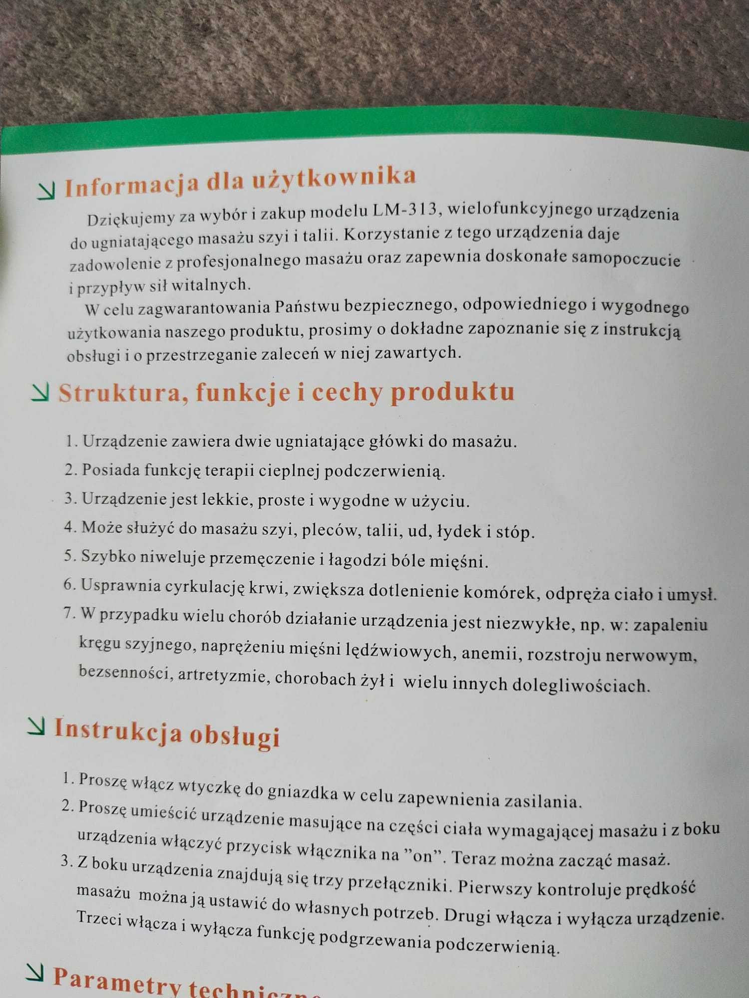 Poduszka - masażer elektryczny