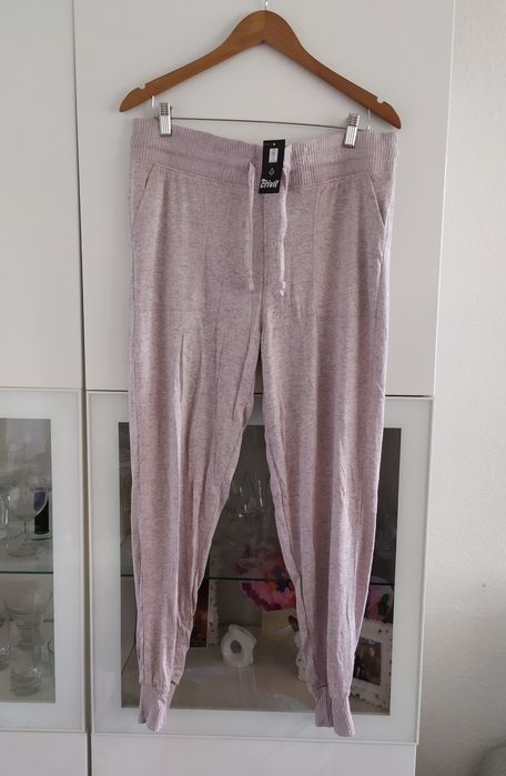 Nowe spodnie dresowe M różowe dresy 38 wiskoza