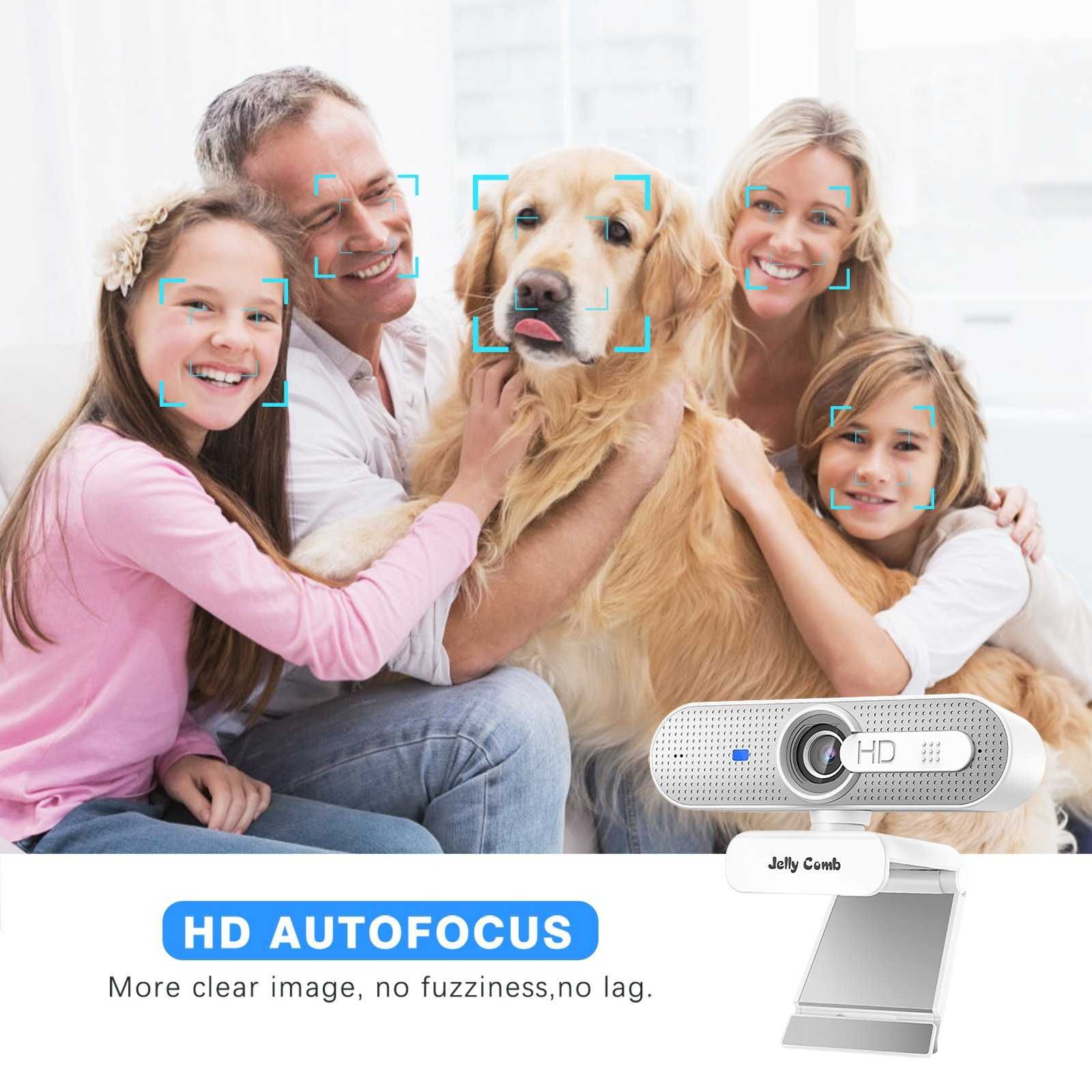 Jelly Comb Kamera internetowa z mikrofonem HD 1080P USB WEBCAM Skype