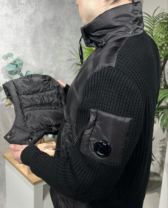 Куртка кардиган C.P. Company Merino Knit Wool Hybrid Hooded Down