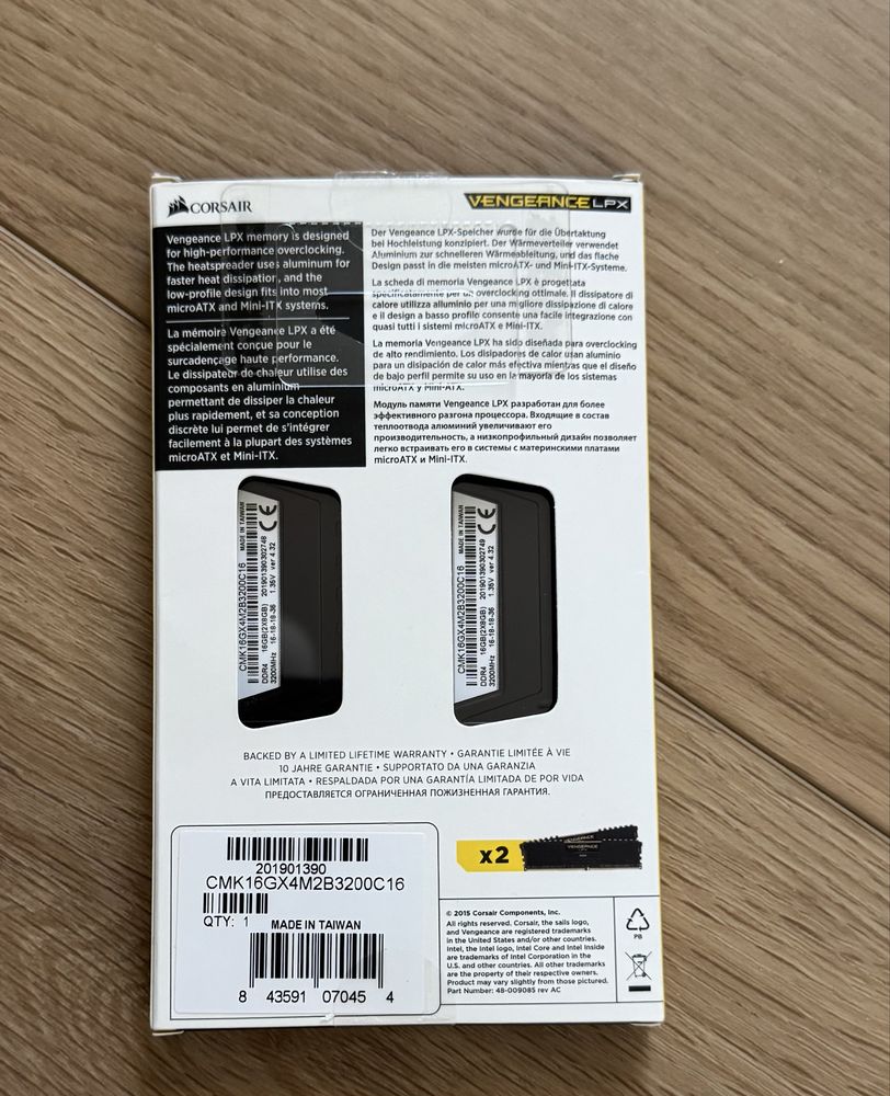 Pamięć RAM CORSAIR Vengeance LPX 16GB 3200MHz