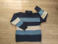 Granatowy Golf sweter z golfem Henderson