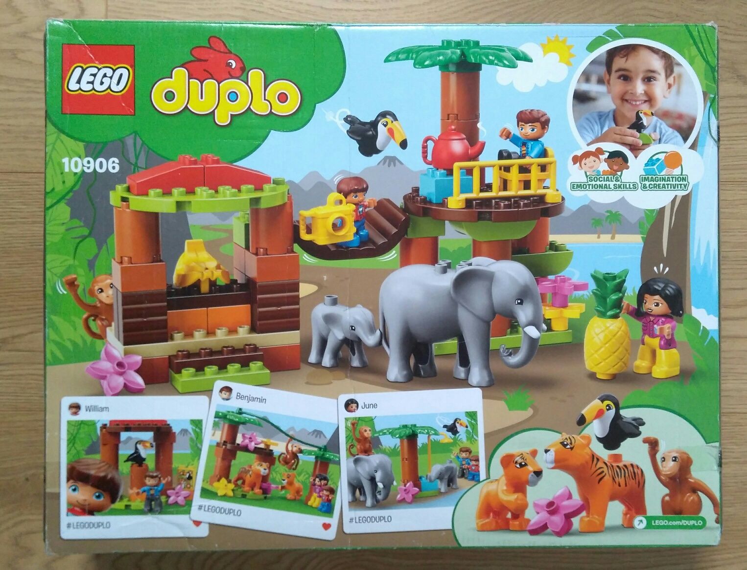 NOWE Lego Duplo 10906 Tropikalna wyspa zwierzątka tukan małpa 2+