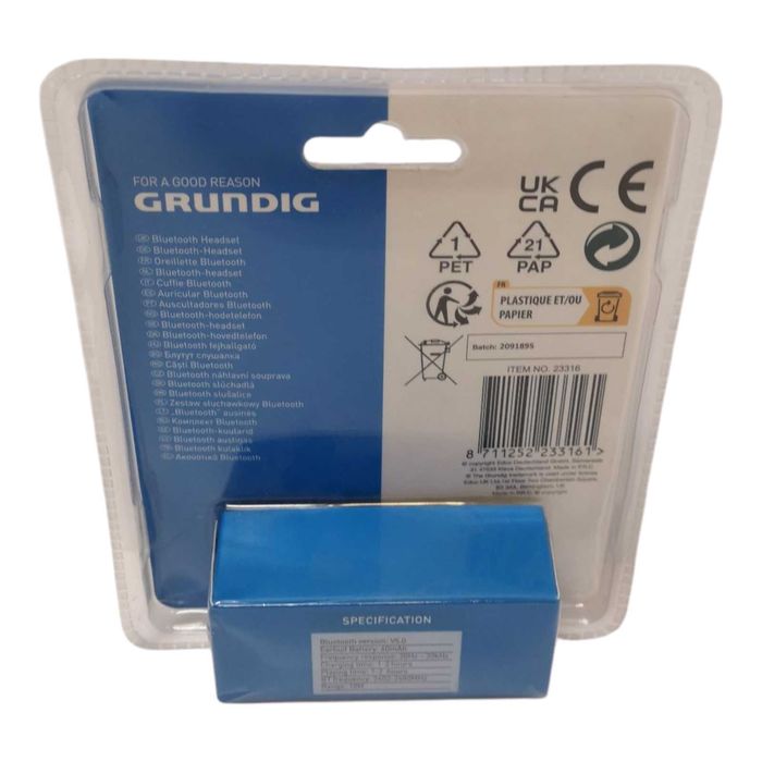 Zestaw Słuchawkowy Bluetooth Grundig (Czarny)