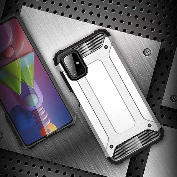 Hybrid Armor pancerne hybrydowe etui pokrowiec Samsung Galaxy M51 nieb