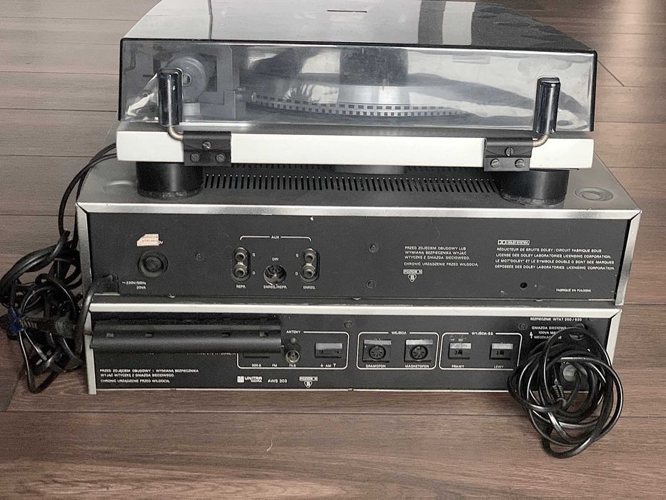 UNITRA - zestaw stereo gramofon ampli deck