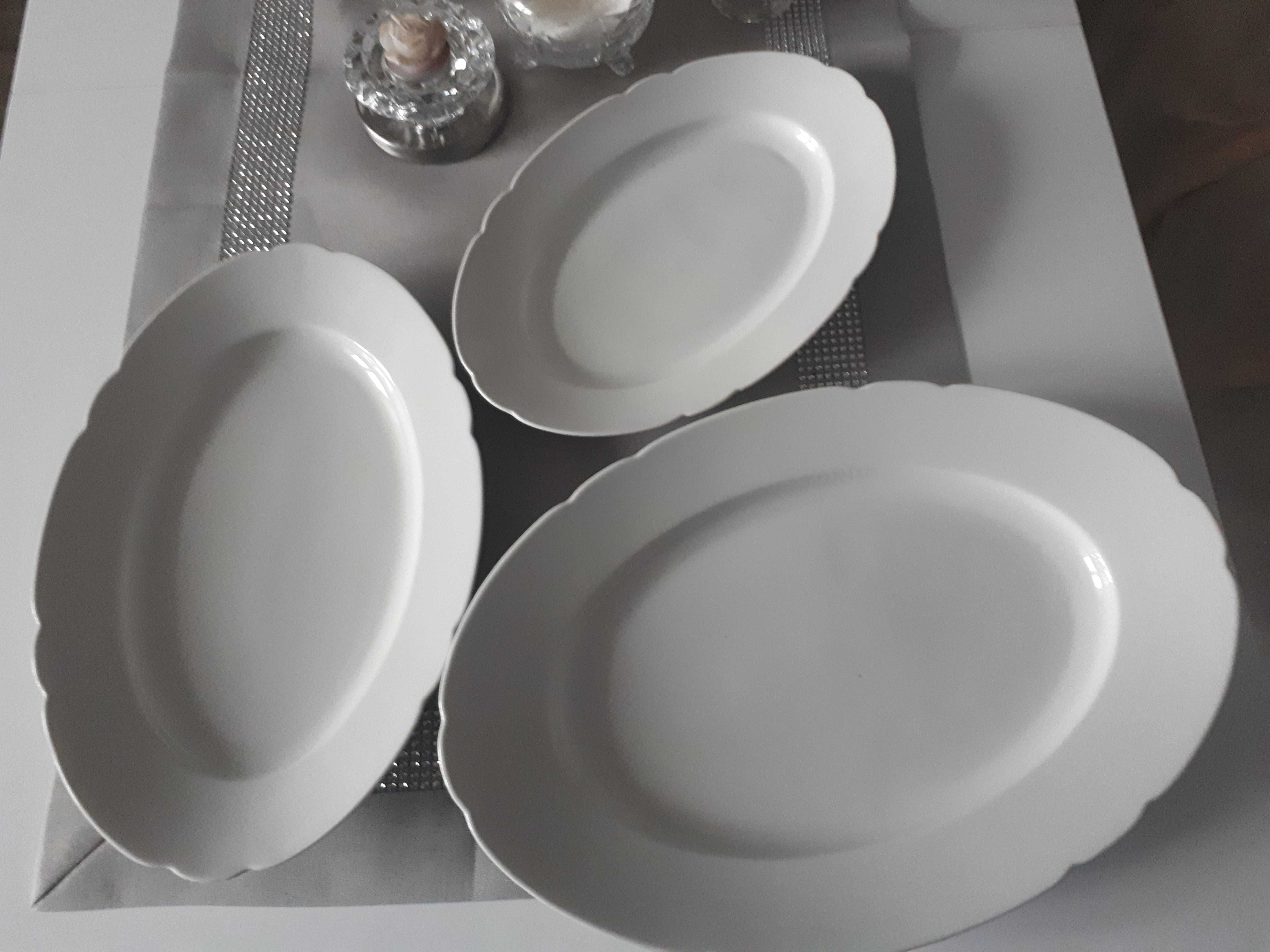 Ćmielów porcelana komplet 3 półmisków PRL