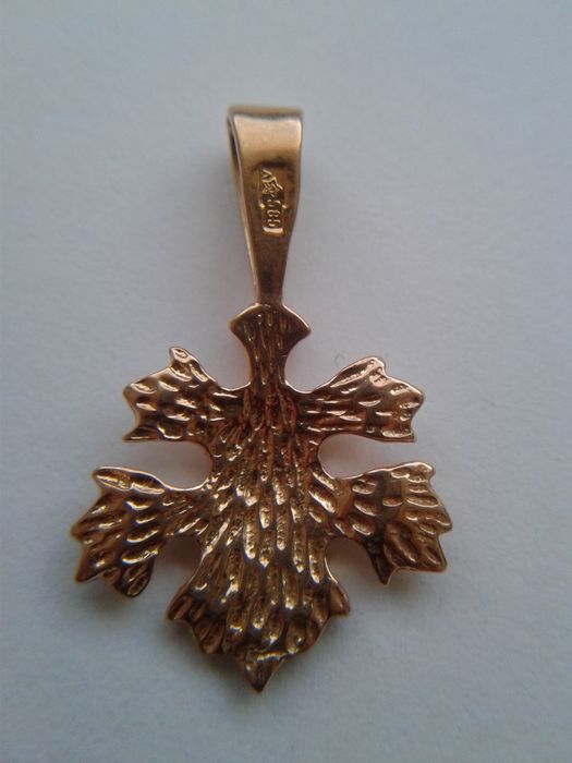 Золотая подвеска 1,47 гр. 583 СССР золотой кулон золота підвіска лист