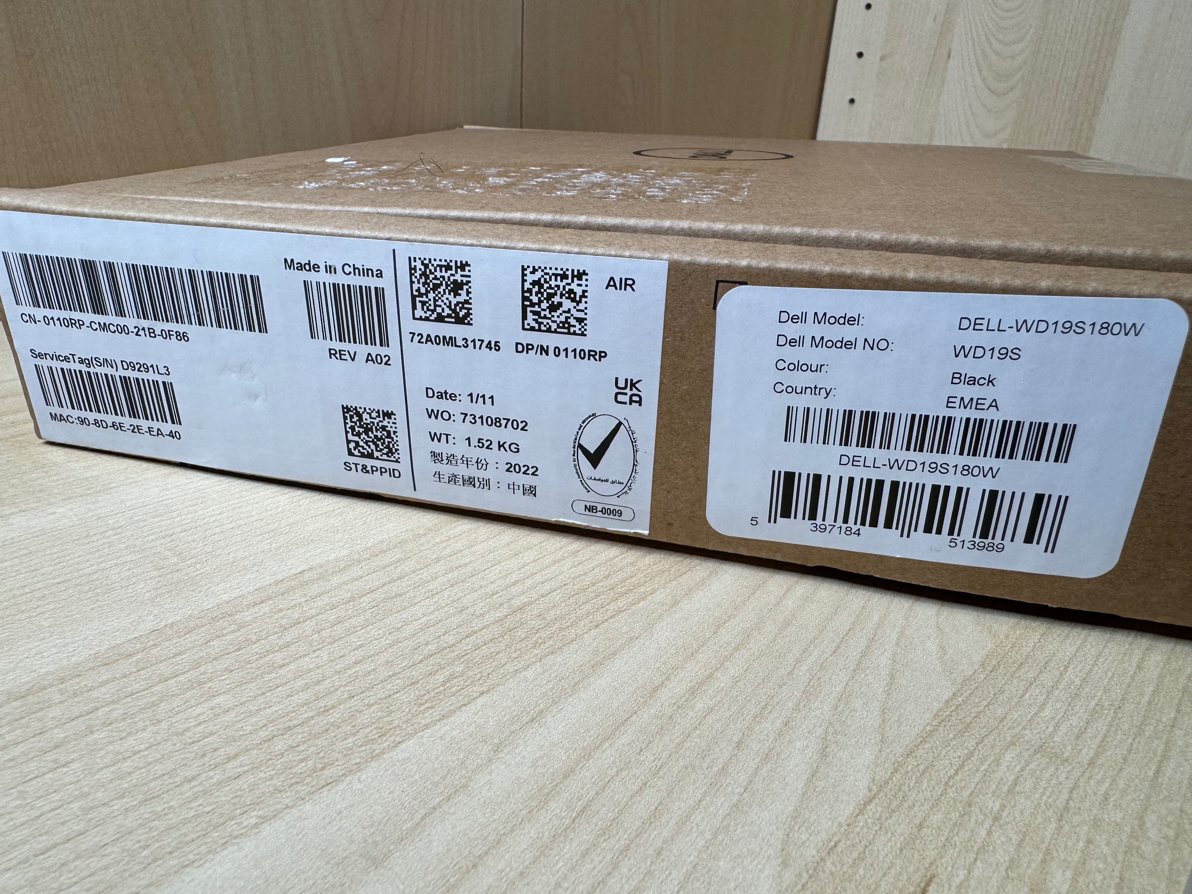 NOWA Dell WD19S 180W USB‑C Dock
