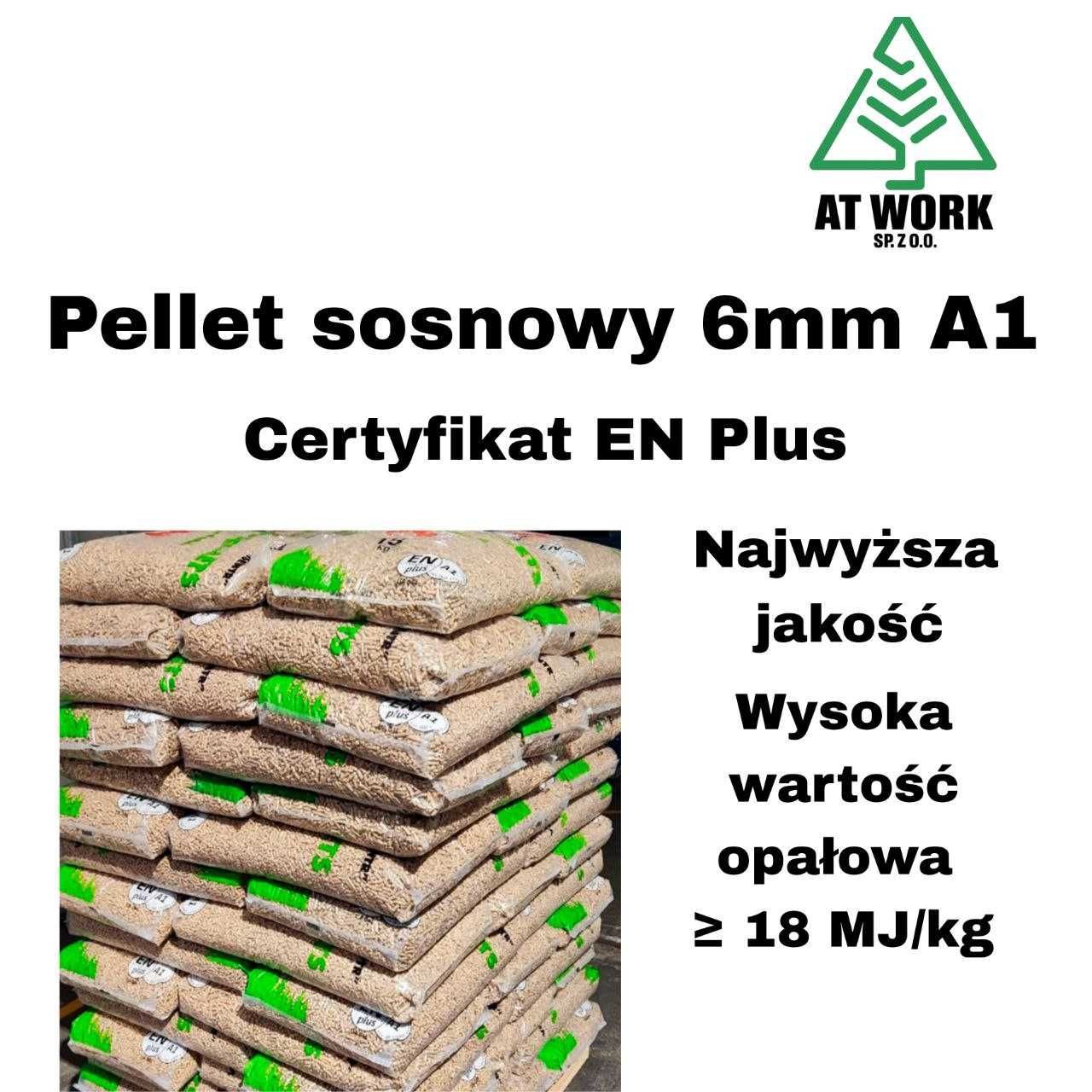 Pellet drzewny sosnowy A1 certyfikowany, worki od 795 zł z transportem