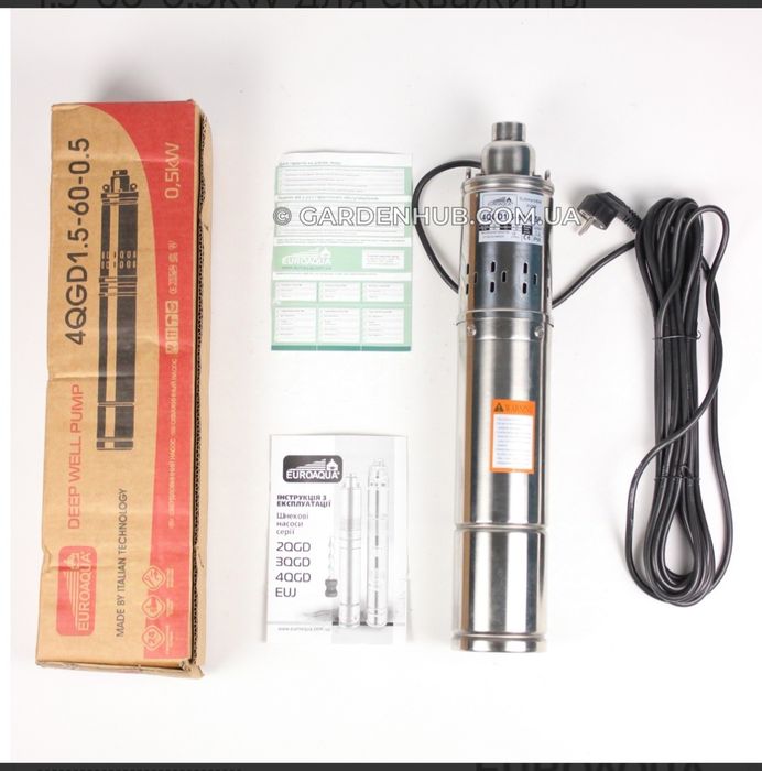 Шнековий глубинний насос Euroaqua 4QGD 1,5 -60