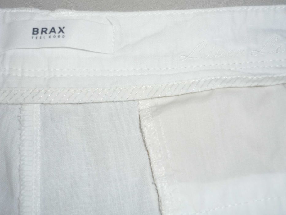 BRAX 100% Lienen білі лляні широкі штани великий розмір ідеальний стан
