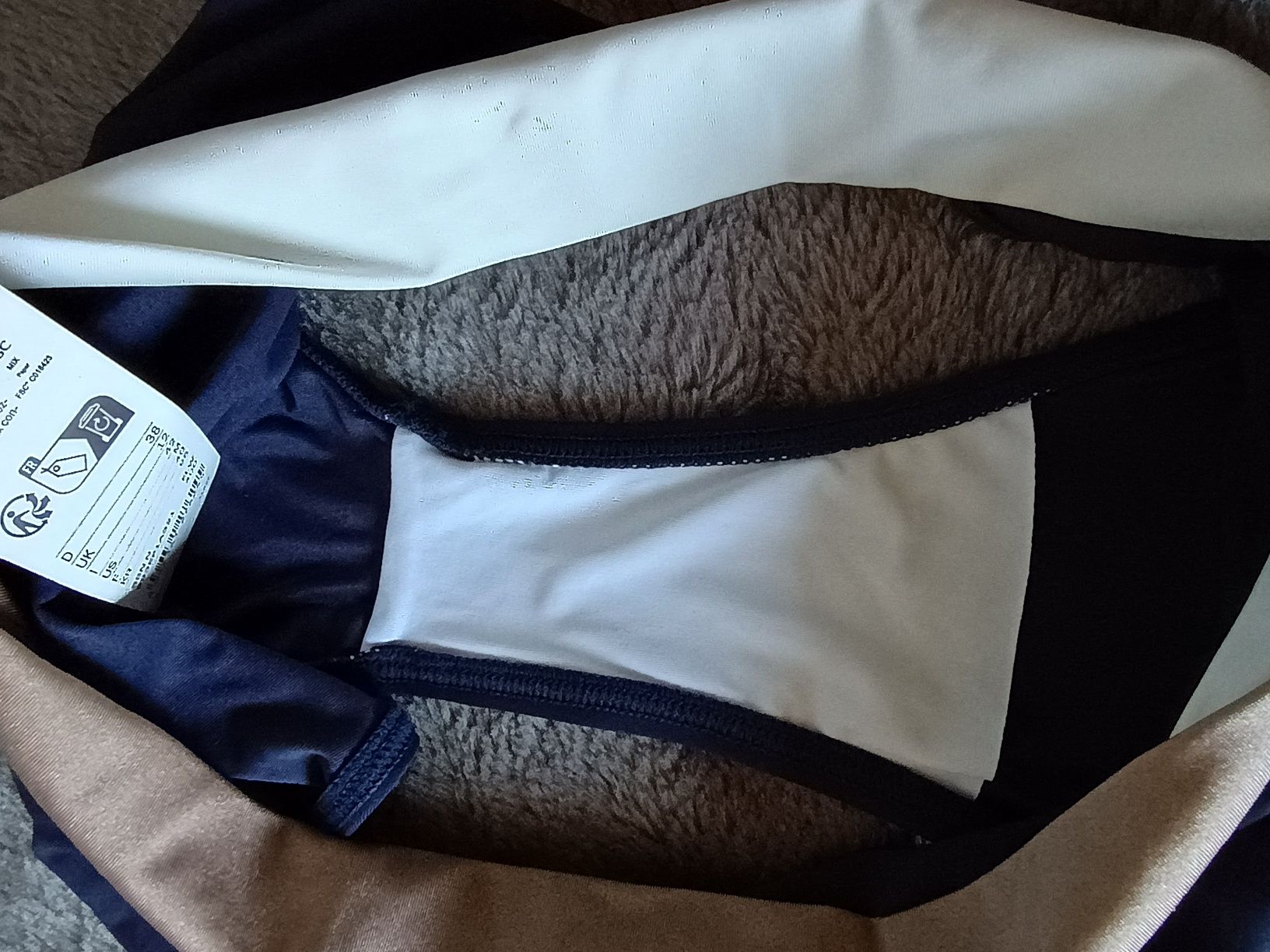 Dół od bikini Granatowe z wyższym stanem
