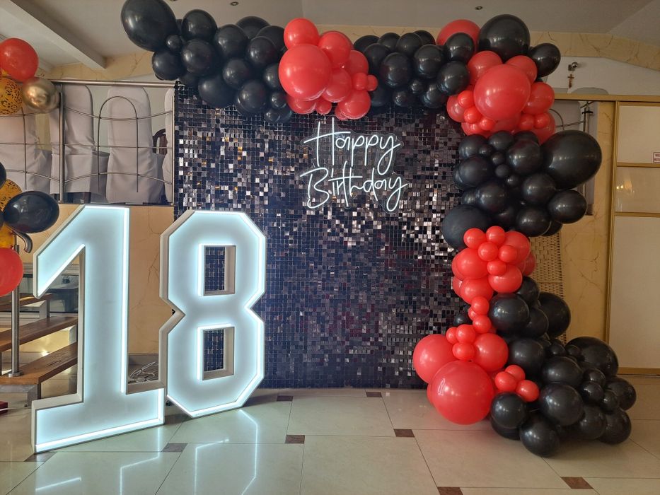 Ścianka cekinowa złota srebrna czarna studniówka  osiemnastka urodziny