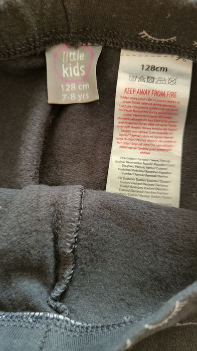 Spodnie legginsy dziewczynka rozmiar 128 ocieplane