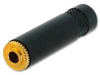REAN NYS240BG - Złącze JACK gniazdo 3,5mm 1/8" TRS stereo (czarne)