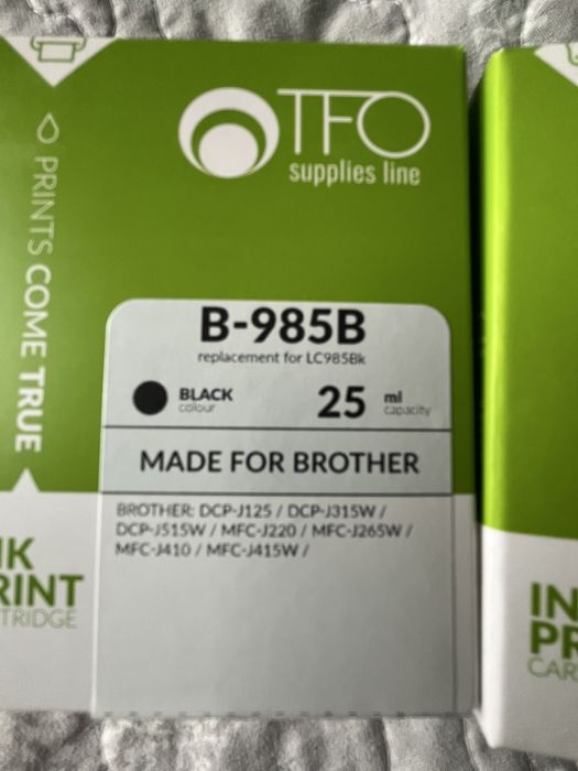 Tusze TFO B-985 do Brother komplet