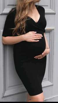 Czarna kobieca sukienka ciążowa i do karmienia rozmiar M Misimi