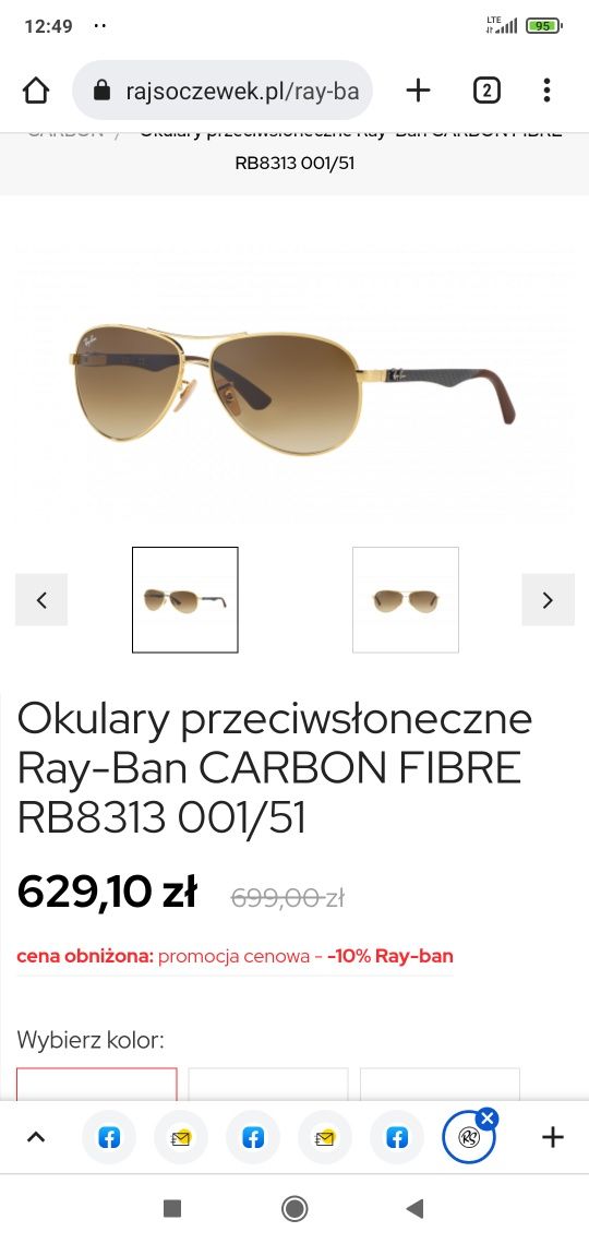 Okulary przeciwsłoneczne Ray Ban