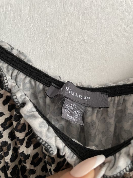 Crop top panterka z krótkim rękawem bluzka