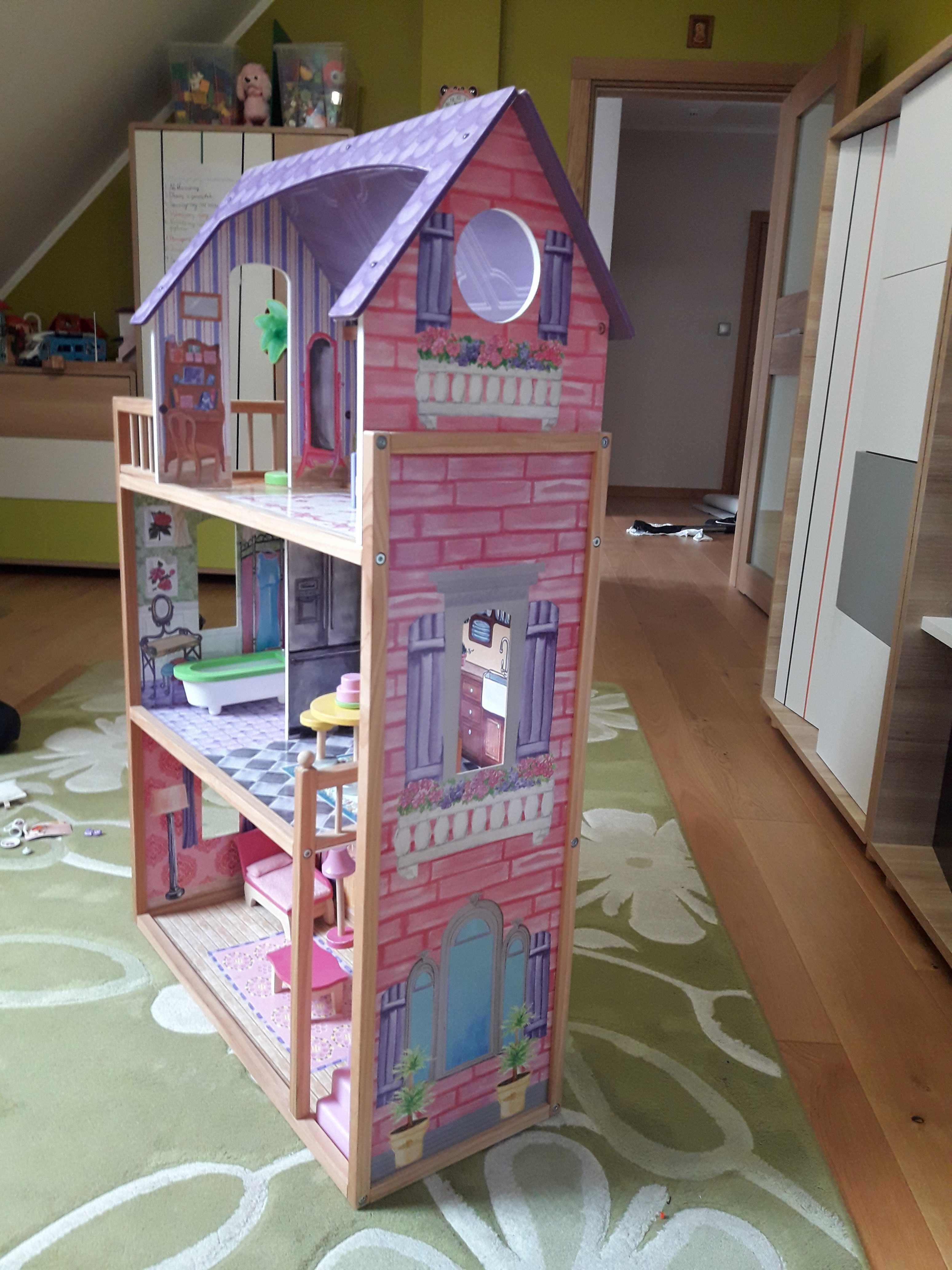 Duży domek dla lalek - drewniany KidKraft, 120 cm.
