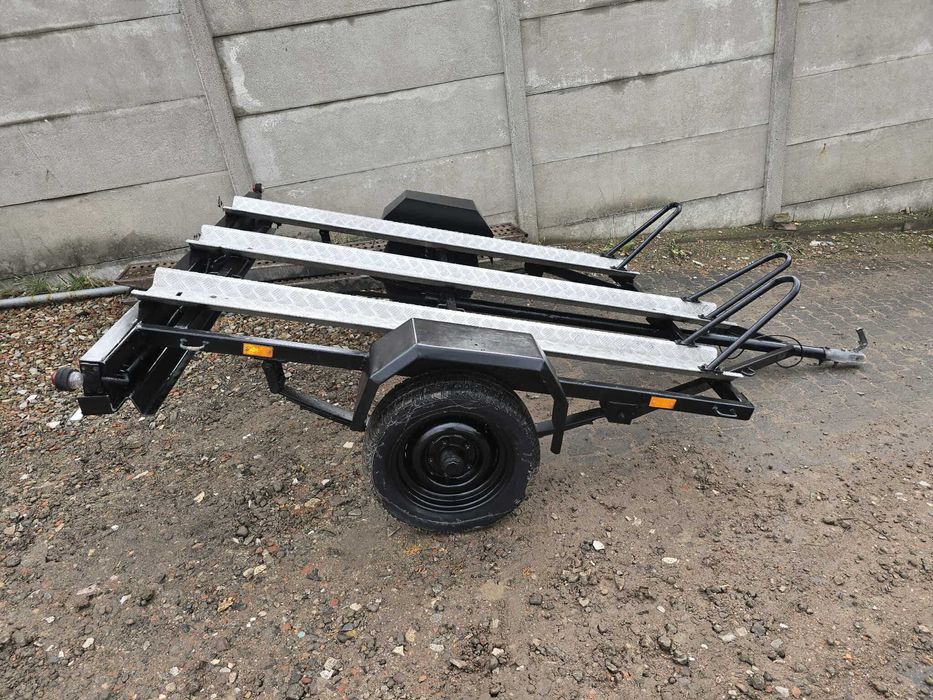 Przyczepka Lekka MOCNA Amortyzowana 3 dużych motocykli