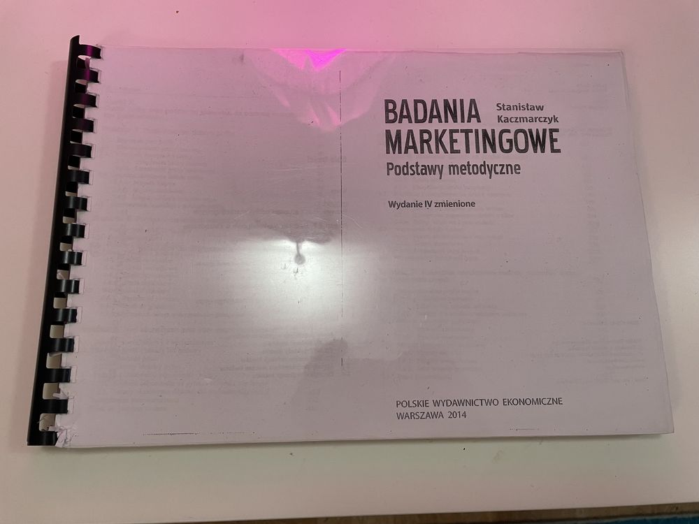 Badania marketingowe Podstawy Metodyczne Stanisław Kaczmarczyk