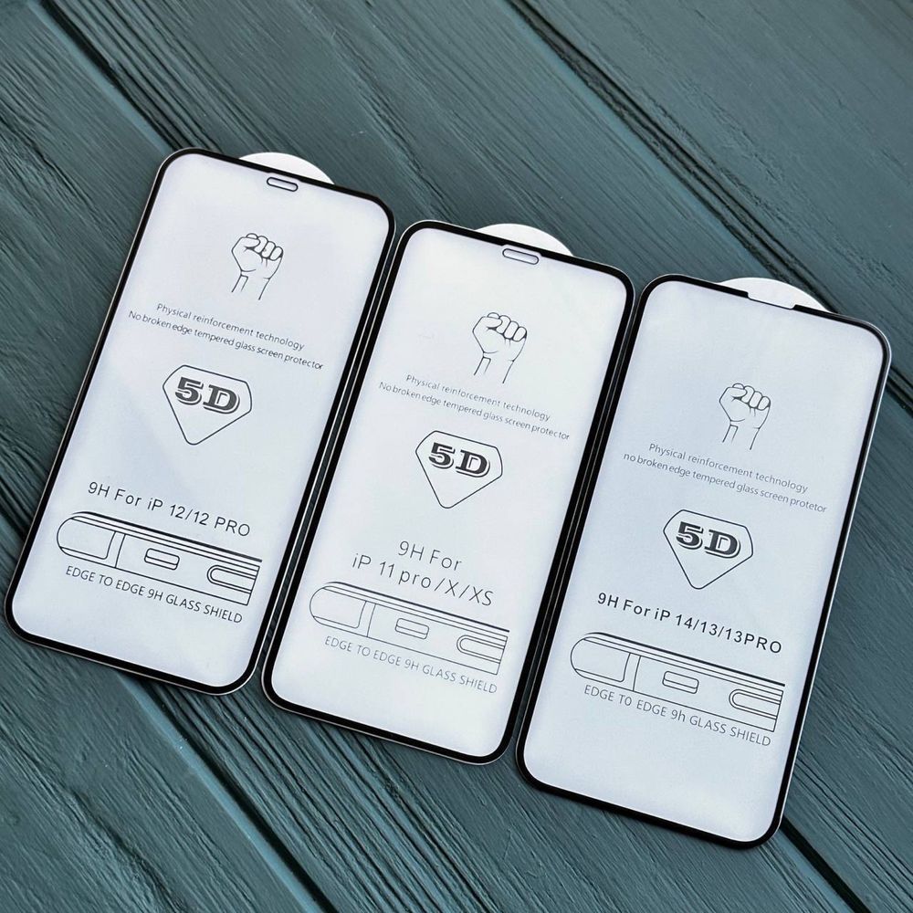 5D Захисне скло товсте для iPhone всі моделі Apple Айфон 11 12 pro max