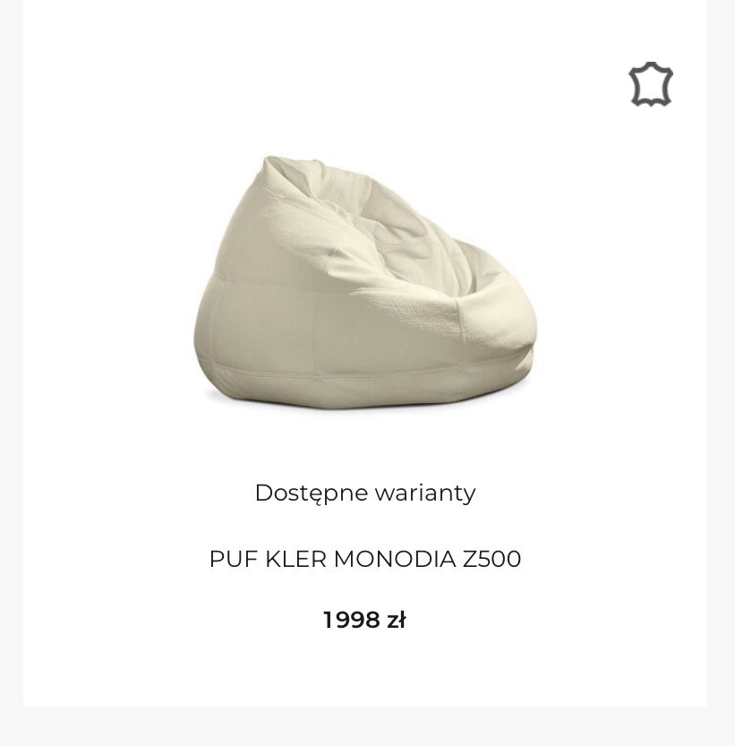Pufa ze skóry naturalnej używana z firmy Kler beż i brąz