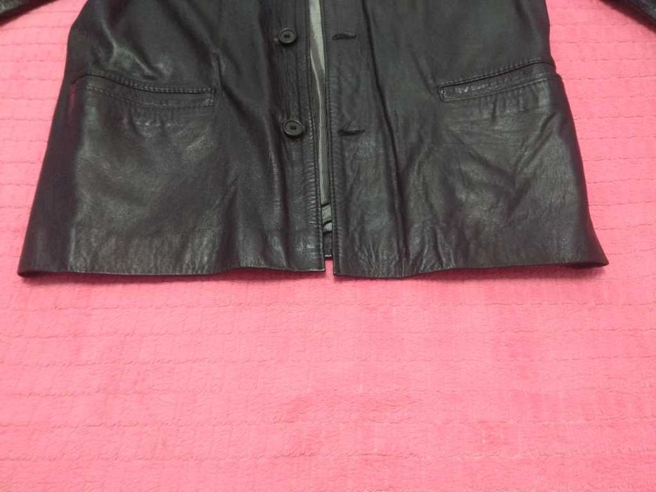 Мужской кожаный пиджак - Б/У -