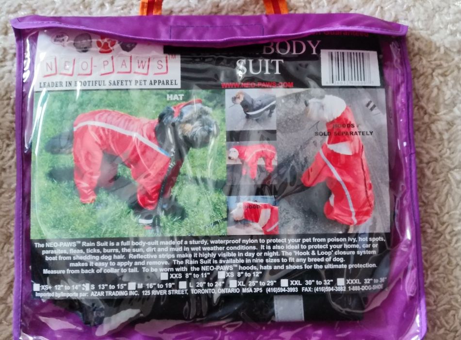 Kombinezon przeciwdeszczowy dla psa Nowy!