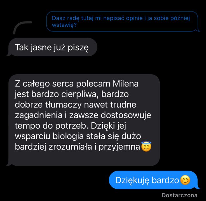 Korepetycje Biologia stacjonarnie/online