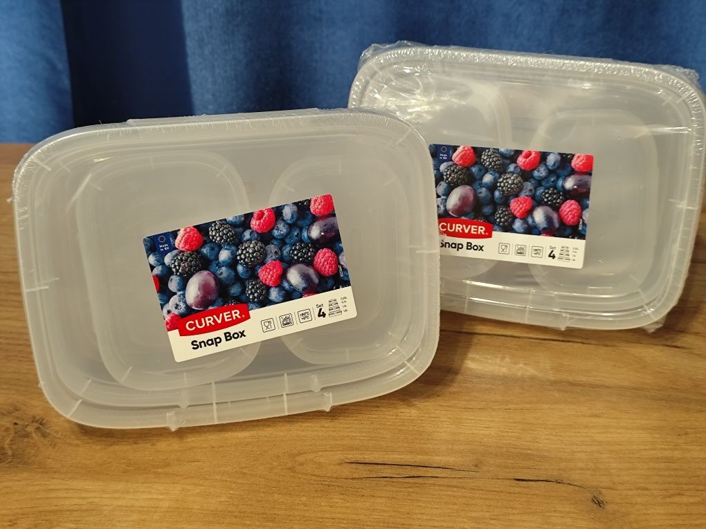 Zestaw 4 pojemników na żywność Curver Snap Box