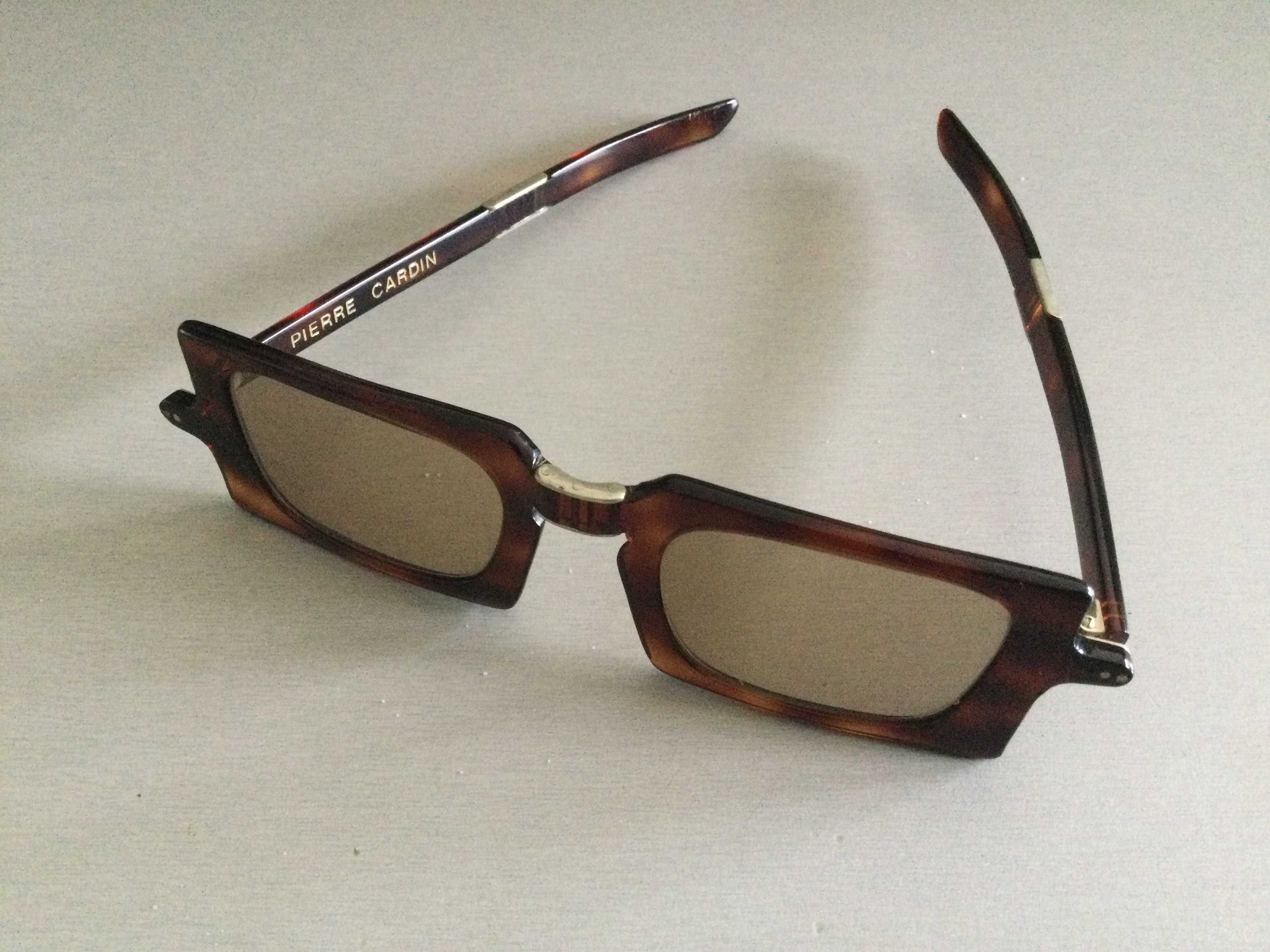 Stare składane dizajnerskie okulary Pierre Cardin