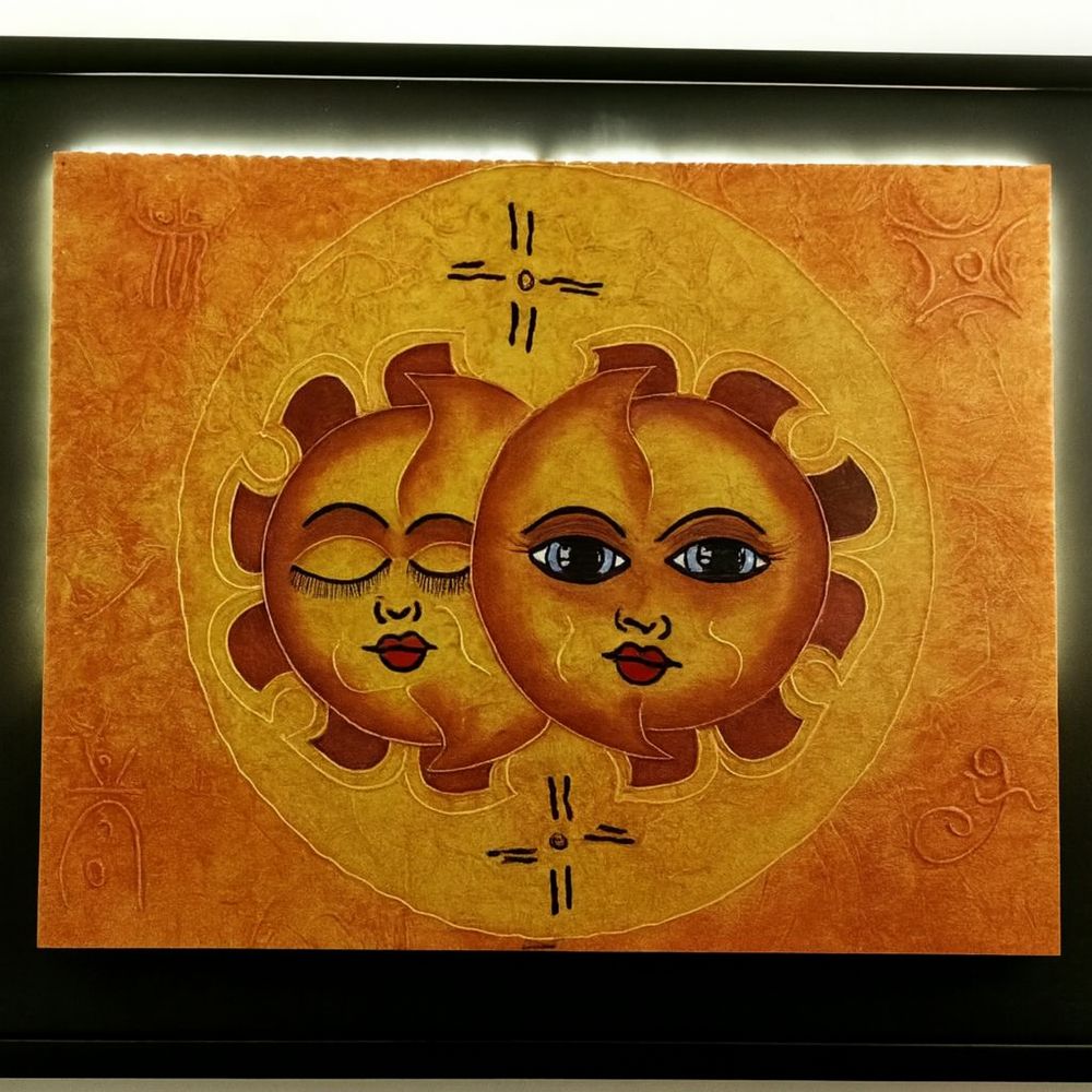 Quadro Decorativo Sol e Lua – Grande