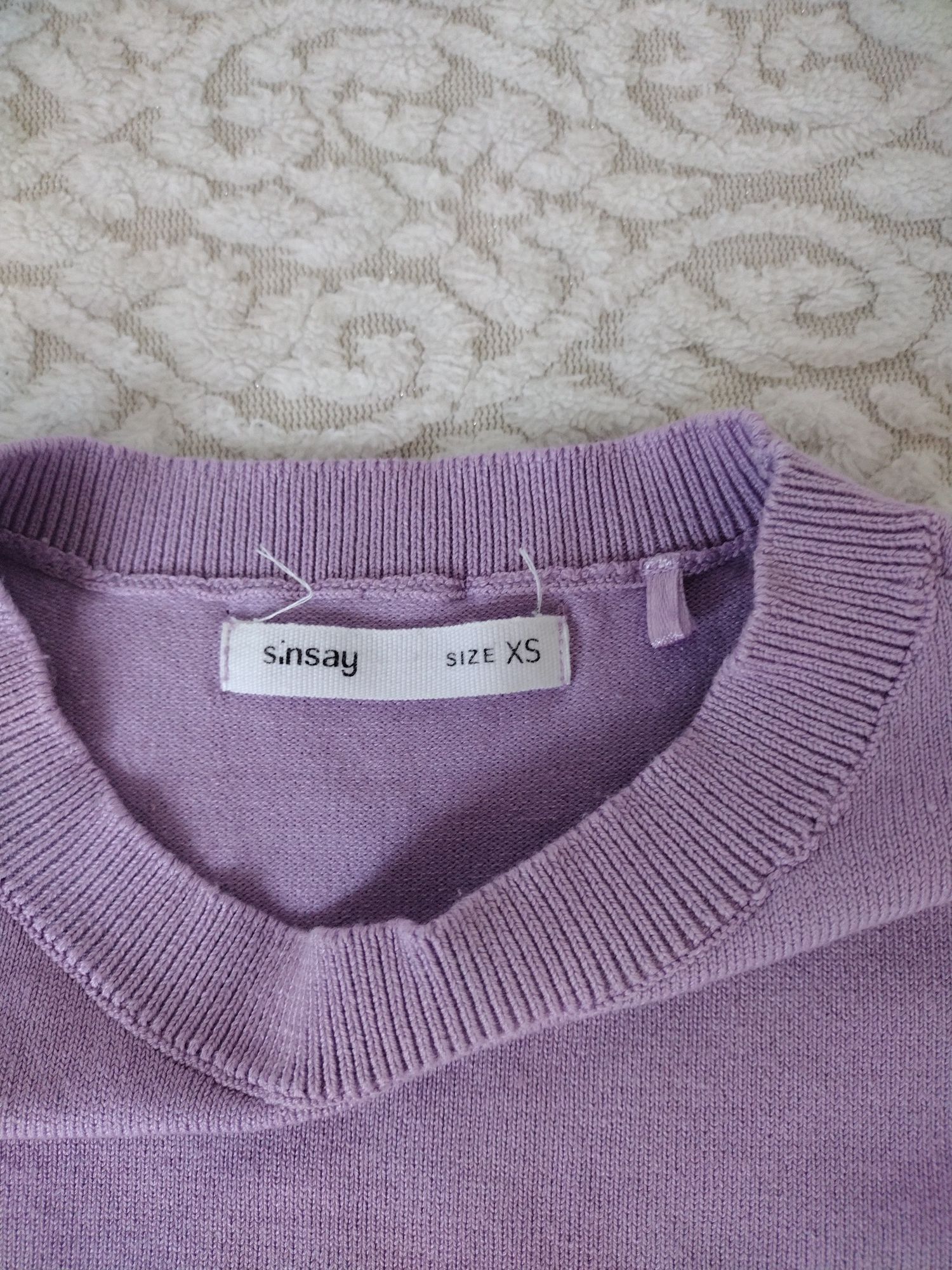 Fioletowy sweterek Sinsay XS