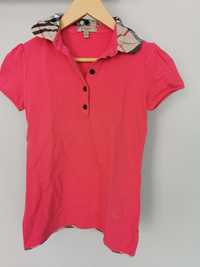 Koszulka polo burberry różowy magenta r. 36 S