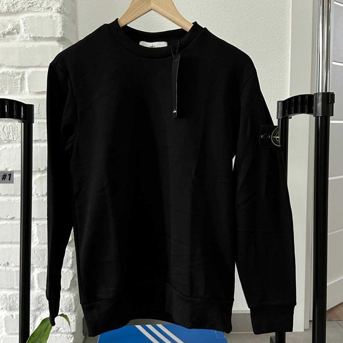 XS S M L XL — Черный Свитшот Стон Айленд — Мужской Свитер Stone Island