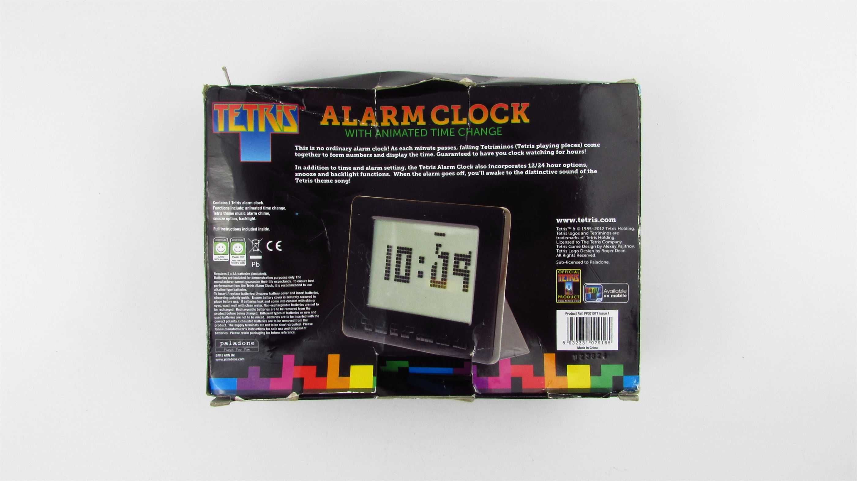 PALADONE - Tetris - Alarm Budzik Zegarek z animowaną zmianą czasu