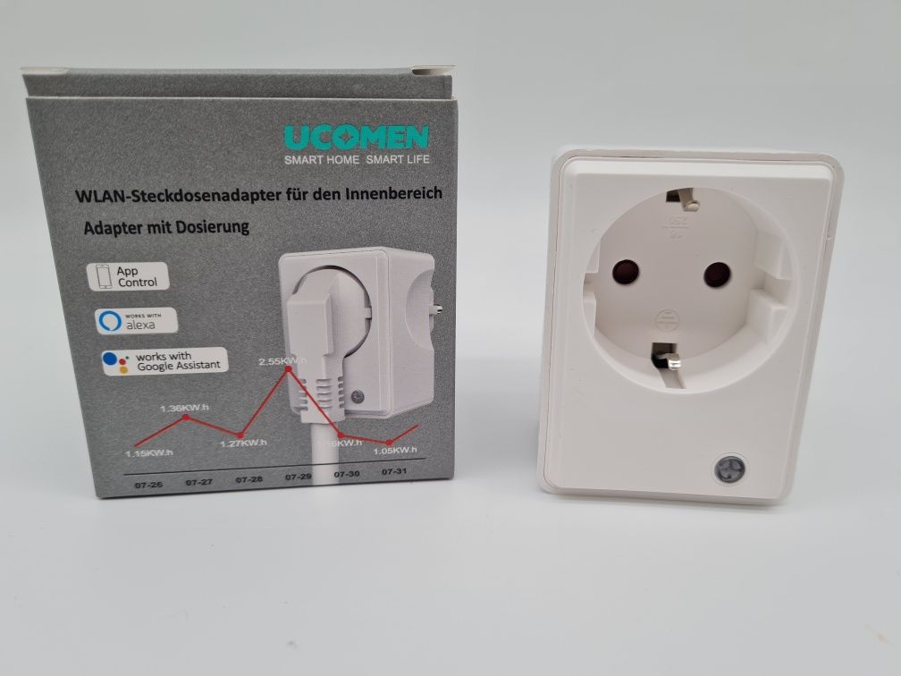 Inteligentne smart gniazdko Wi-Fi woltomierz Ucomen Google Alexa