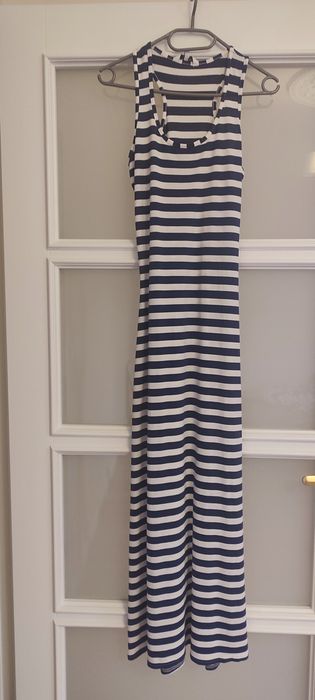 Długa sukienka w paski marynarska New Look rozm. 8 (36)