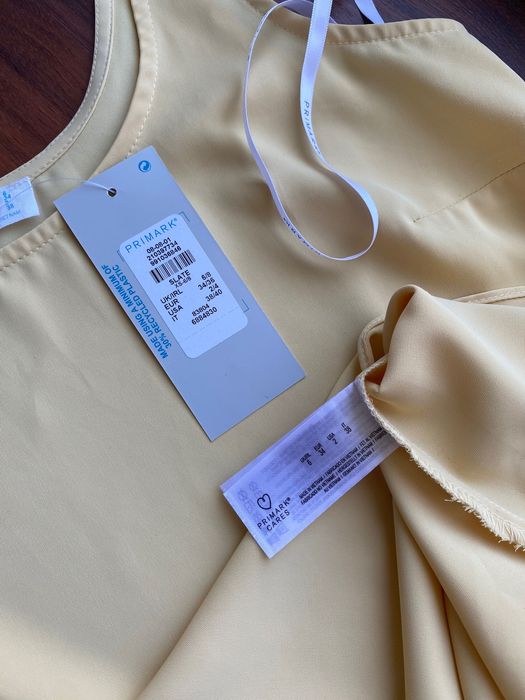 Новий топ Primark XS eu34 uk6 нарядна майка блуза кофточка літня жовта