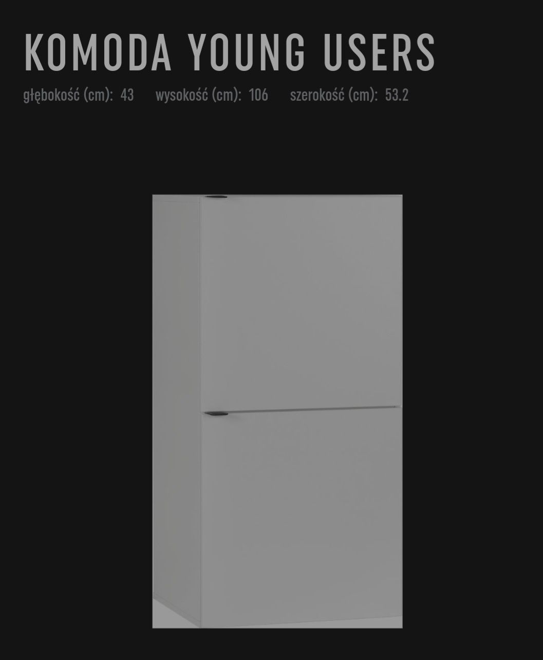 Komoda słupek Vox Young Users