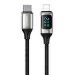 USAMS Kabel pleciony U78 USB-C naLightning LED 1.2m 20W PD Fast Charge