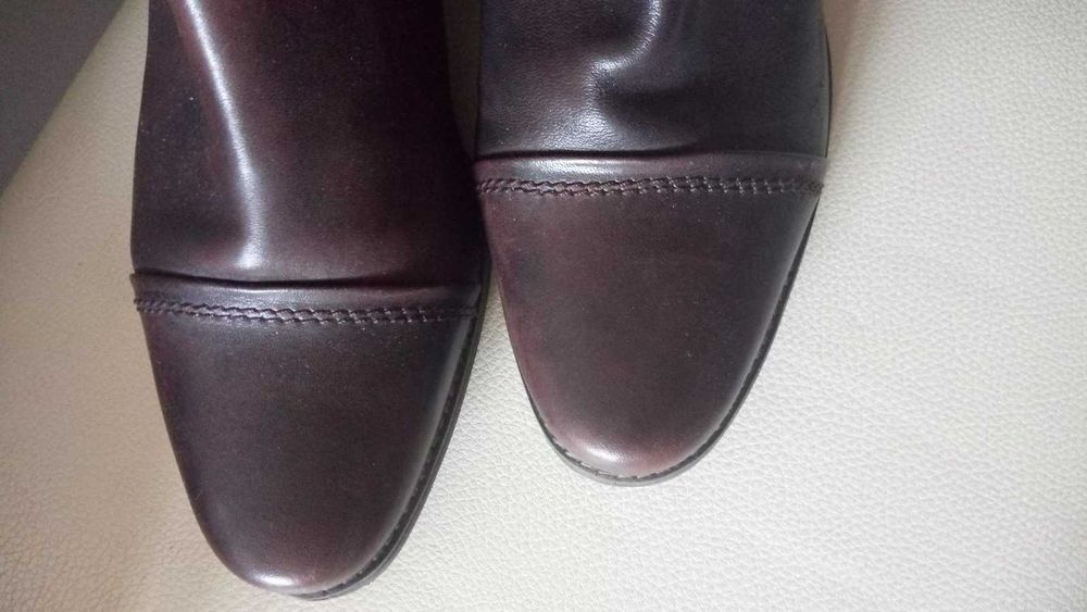 Демісезон Чоботи "Janet D", шкіряні, каблук 6см, 38