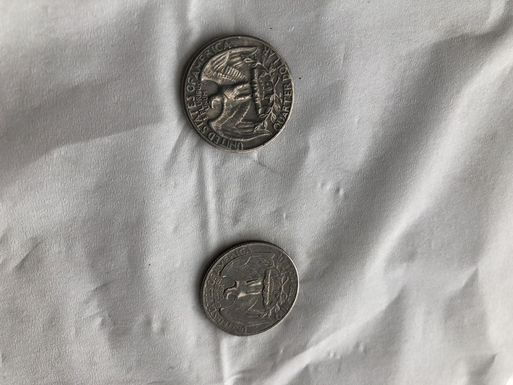 liberty quarter dollar 1965 и 1967 перевёртыши