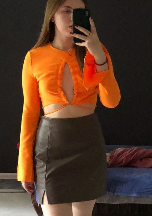 Koszulka pomarańczowa H&M
